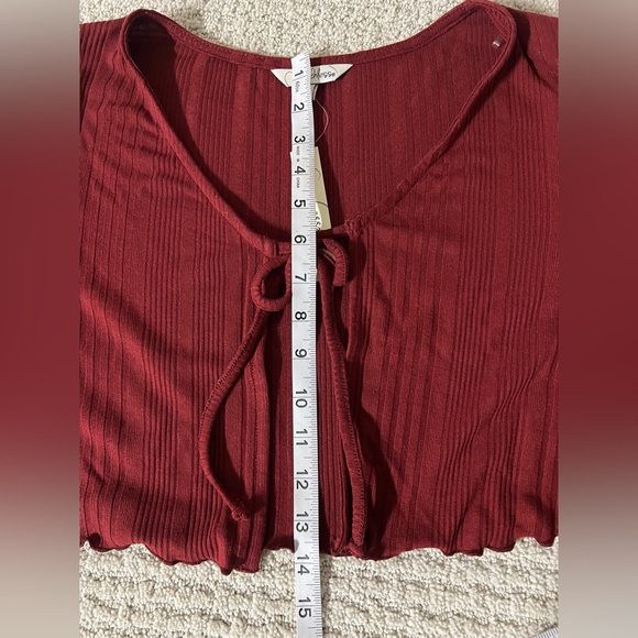 Speechless Burgundy Ribbed cardigan - Picture 6 of 7